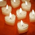 thumbnail image 3 of BalsaCircle 12 White Unscented Heart Votive Tealight Candles Birthday Party, 3 of 8