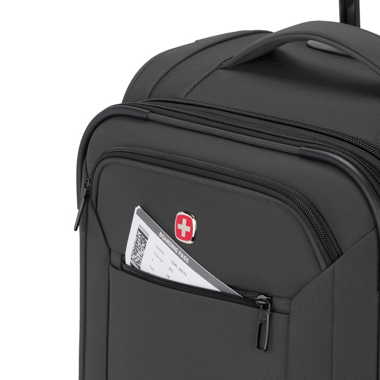 SWISSGEAR Stride 3-Piece Expandable Spinner Luggage Set, Dark Gray