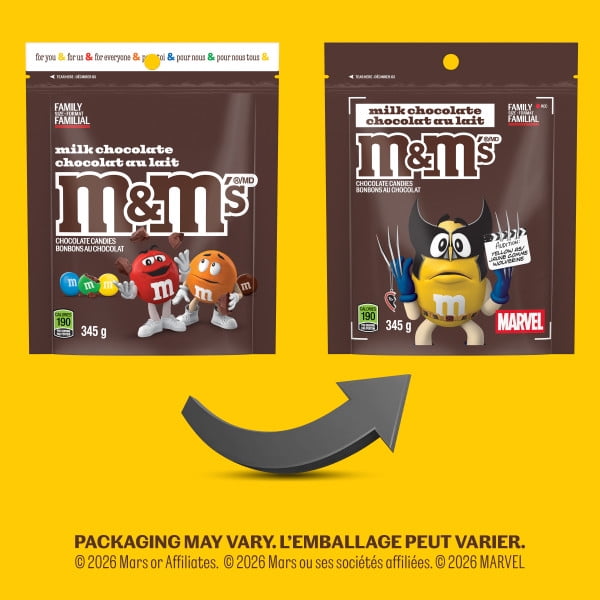 M&M'S, Milk Chocolate Candies, Family Size Bag, 345 g - Walmart.ca