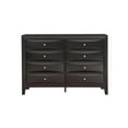 thumbnail image 3 of Maklaine Contemporary Engineered Wood 8 Drawer Dresser in Black, 3 of 7