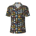 thumbnail image 2 of Daiia Teeth Pattern Men’s Polo Shirts,Solid Deck Shirt,Classic Fit, Breathable Cotton Polo for Casual and Sport Wear-4X-Large, 2 of 7