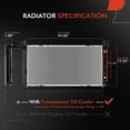 thumbnail image 2 of A-Premium Engine Coolant Radiator Compatible with Chevy Silverado, Suburban, Tahoe & GMC Sierra, Yukon & Cadillac Escalade, Automatic Transmission, With TOC, Without EOC, Replace# 15193108, 2423, 2 of 8