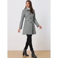 thumbnail image 3 of Abrigo de invierno Allegra K cuello de solapa Gris XS, 3 of 6