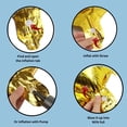 thumbnail image 3 of Gold Number 90 Mylar Foil Balloon 32" - Helium or Air Inflatable Metallic Balloons for 90th Happy Birthday Party, Anniversary, Graduation Decorations, 3 of 9