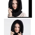 thumbnail image 3 of Gorro para mujer, bufanda, máscara, invierno, tejido, protección cálida, Negro Hugo Bufanda para mujer, 3 of 8
