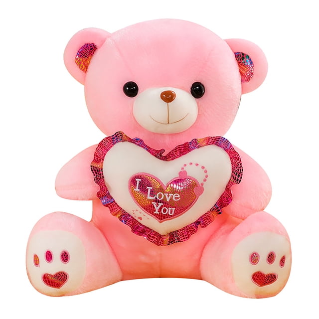 Regalos de Cumpleaños de Novia Rosa Muñeca Rellena Oso Juguete, Compañero Lindo de Peluche Suave para Regalo de Cumpleaños de Niños, Juguetes Grandes para Niños Y Niñas