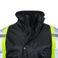 thumbnail image 6 of JORESTECH Hi-Vis Safety Parka Jacket, Two-Toned, ANSI Class 3 (Black, L), 6 of 18