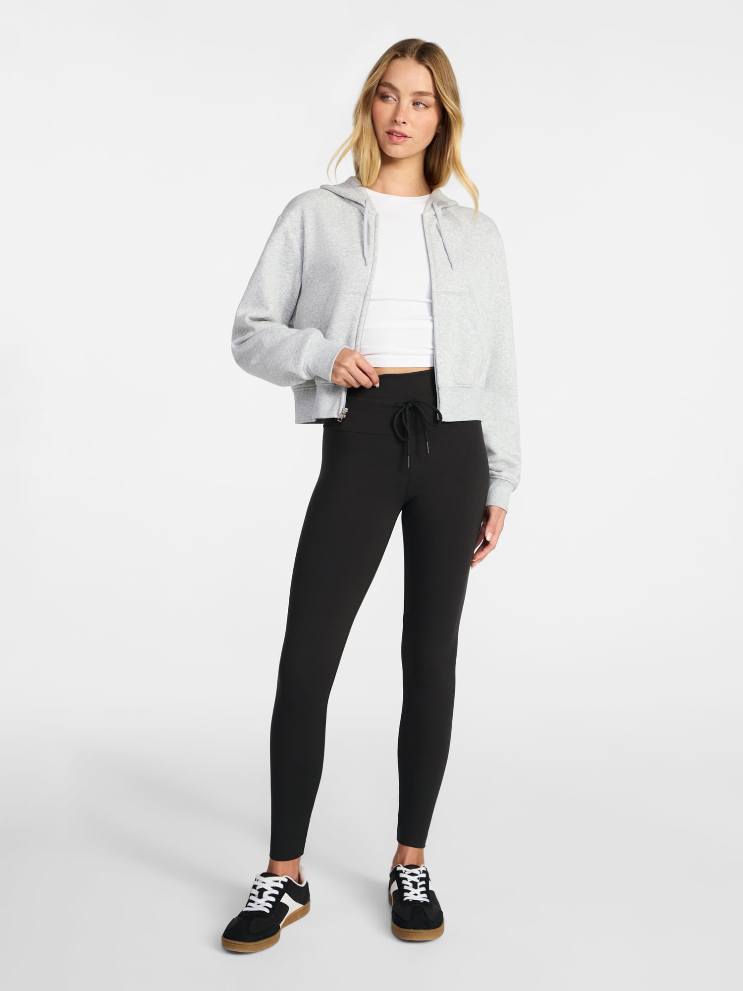 No Boundaries Tie Front Leggings, 26.5" Inseam, Women's XXS-1X