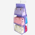 thumbnail image 2 of Armario organizador de bolsa de almacenamiento colgante de bolso grande transparente de 6 bolsillos Jumpingount JJ6042-01, 2 of 2