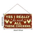 thumbnail image 3 of Clearance! Interesting Farm Wall Decoration Sign Yes I Really Do Need All These Chickens Rustic Hanging Wooden Decorations, 3 of 7