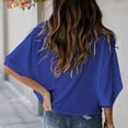 thumbnail image 4 of Blusas fruncidas para mujer, blusas fruncidas para mujer, blusas de media manga en V para mujer, blusa informal para mujer, calidad profesional, 4 of 6