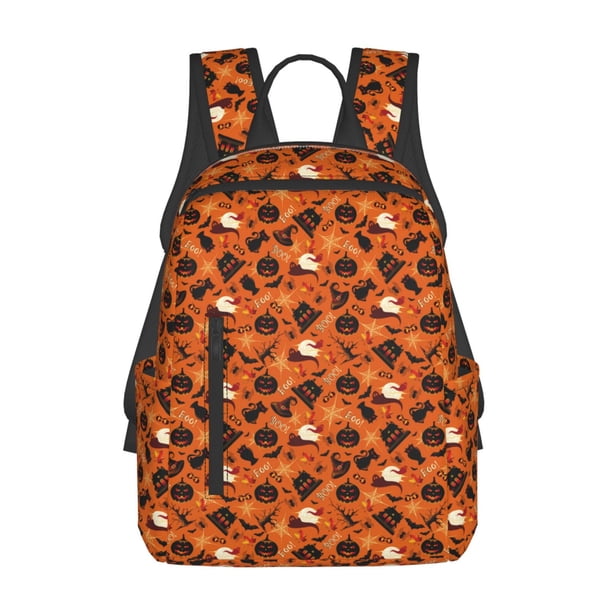Balery Retro Halloween Mochila ligera para hombre y mujer: duradera e impermeable, ideal para la escuela, el trabajo, viajes y uso diario.