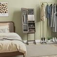 thumbnail image 2 of HOMCOM Armoire à Bijoux Autoportante Miroir avec Lumières DEL et Support, 2 of 10