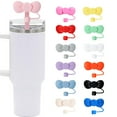 thumbnail image 2 of Soumake Straw Cap Bow Shape 10mm Dust-Proof Leak-proof Reusable Food Grade Bottle Straw Dust Cover Tumblers Straw Toppers Drinking Straw Lids Water Cup Accessories, 2 of 5