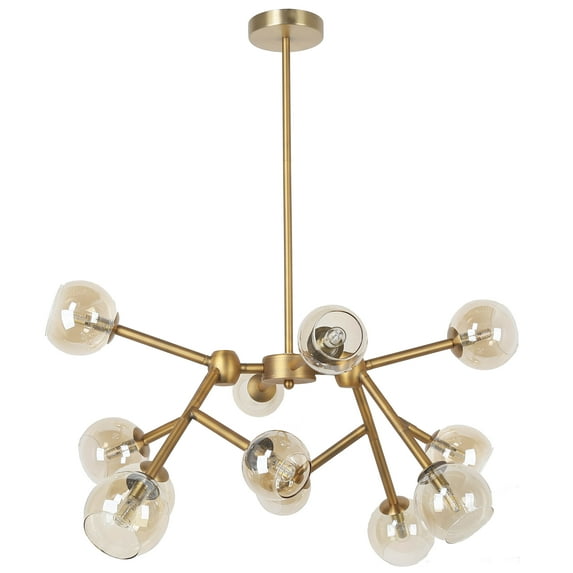 Dainolite 12 Light Halogen Chandelier, Vintage Bronze Finish