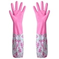 thumbnail image 4 of Guantes de limpieza de cocina para lavar platos, guantes de invierno gruesos para lavar la ropa, guantes de goma impermeables con forro polar alargados para el hogar, 4 of 4