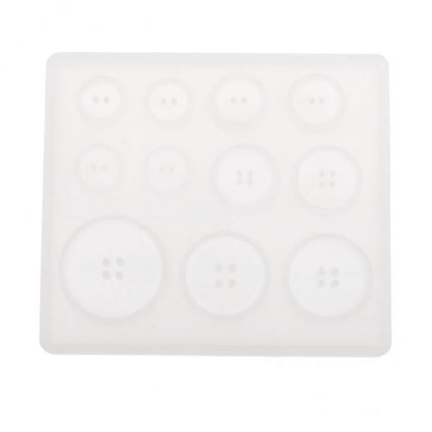 Kit de molde con forma de botón de silicona para joyería DIY y elaboración de resina 5 piezas