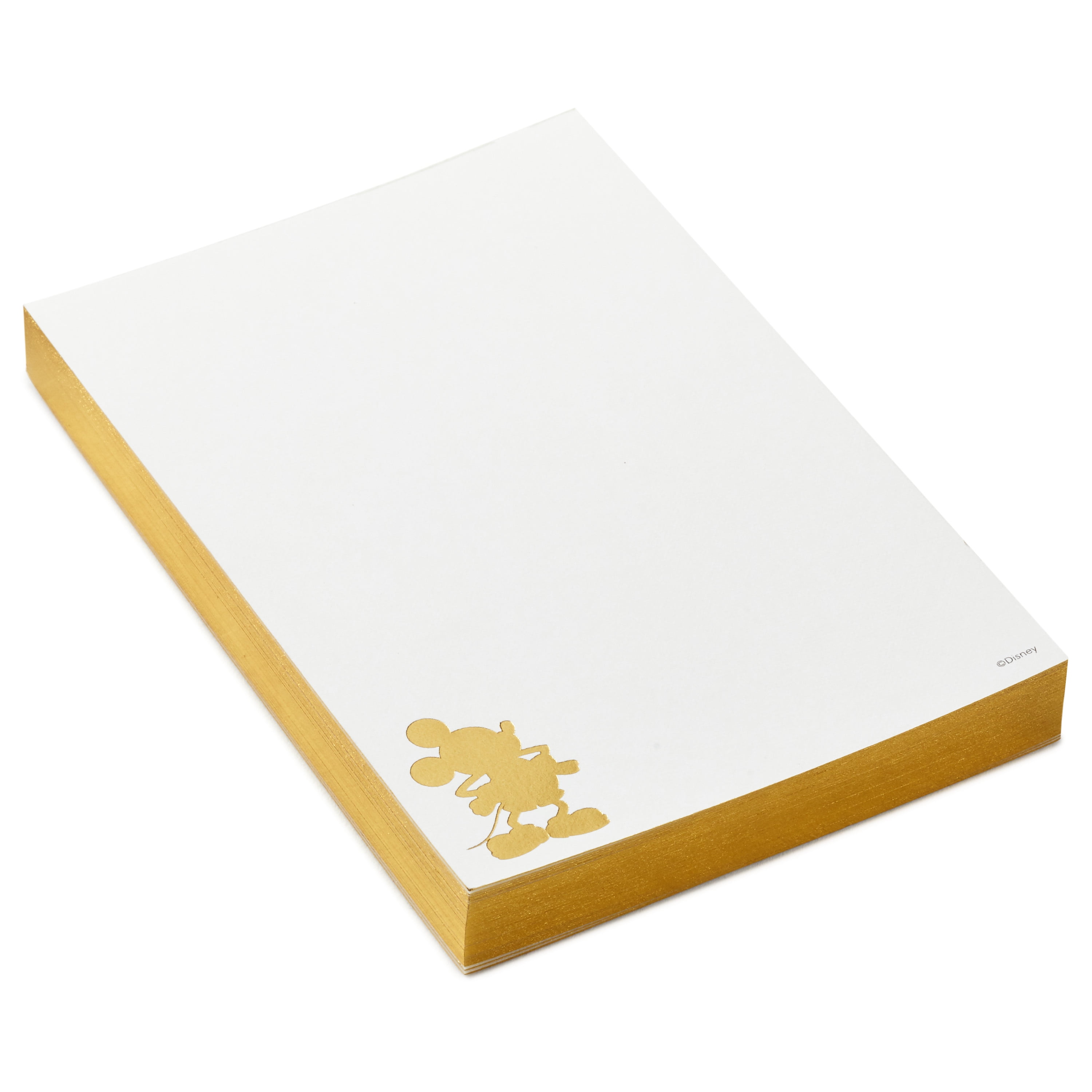 Mickey Gold & Black Party Favors Disney Mickey Mouse Autograph Note Pads Memo Book with Retractable Pen
