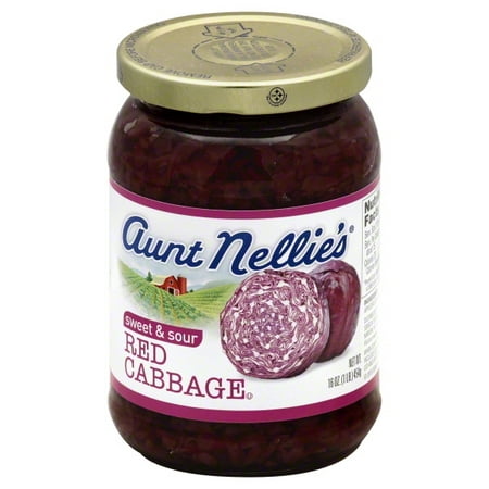 (6 Pack) Aunt Nellie's Sweet & Sour Red Cabbage, 16 (Best Way To Cook White Cabbage)