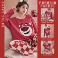 thumbnail image 3 of Pijama de algodón de imitación fino de estilo primavera y otoño para mujer, bonito pantalón de manga larga para niña que reduce la edad, traje para estar en casa, 3 of 6
