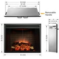 thumbnail image 6 of PuraFlame 33" Electric Fireplace Insert EF45B, Fire Crackling Sound, Glass Door, Mesh Screen, 750/1500W, Black, 57.1 lbs, 6 of 6