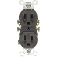 thumbnail image 1 of Leviton Receptáculo de Conexión a Tierra Dúplex de 15 Amperios, Color Marrón, para Uso Residencial, Csa, Paquete a Granel de 10, 1 of 2