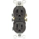 thumbnail image 1 of Leviton Receptáculo de Conexión a Tierra Dúplex de 15 Amperios, Color Marrón, para Uso Residencial, Csa, Paquete a Granel de 10, 1 of 2