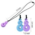 thumbnail image 2 of Collares para masticar BRI juego de 2 azul claro y morado, 2 of 5