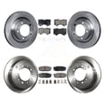 thumbnail image 1 of Transit Auto Front Rear Disc Brake Rotors and Semi-Metallic Pads Kit for Car Toyota Tundra Sequoia Lexus LX570 Land Cruiser K8F-101311, 1 of 11