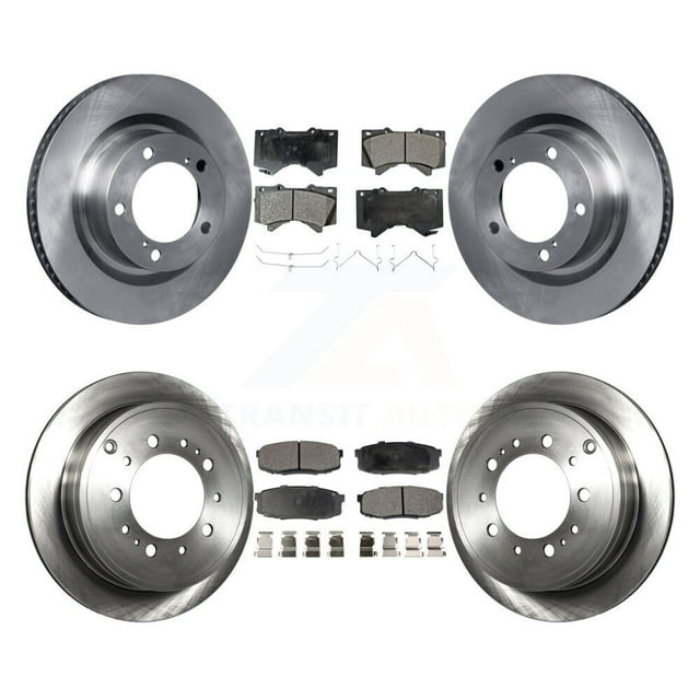 Transit Auto Front Rear Disc Brake Rotors and Semi-Metallic Pads Kit for Car Toyota Tundra Sequoia Lexus LX570 Land Cruiser K8F-101311