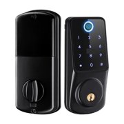 Tuya APP Smart Remote Control Fingerprint Biometrics Password Card Code Deadbolt Automatic Latch Lock ,Easy to Use