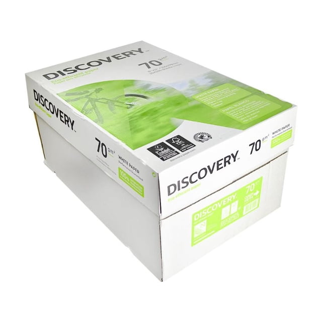 Caja de Papel Bond Discovery Tamaño Carta Ecológico 5000 Hojas Color Blanco