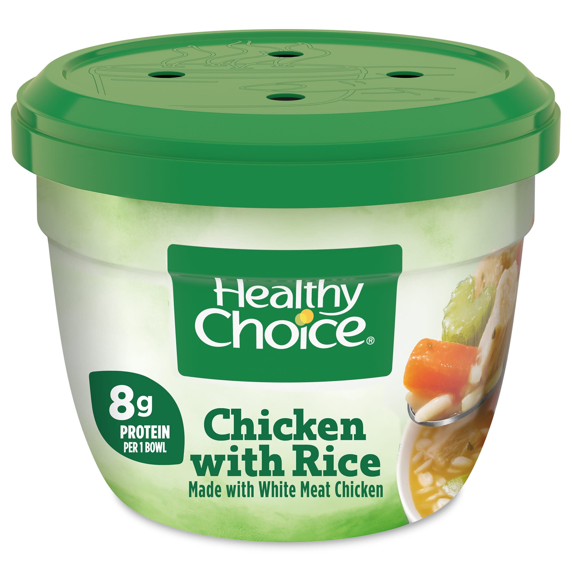 (5 pack) Healthy Choice Chicken With Rice Soup, Microwave Bowl, 14 oz.