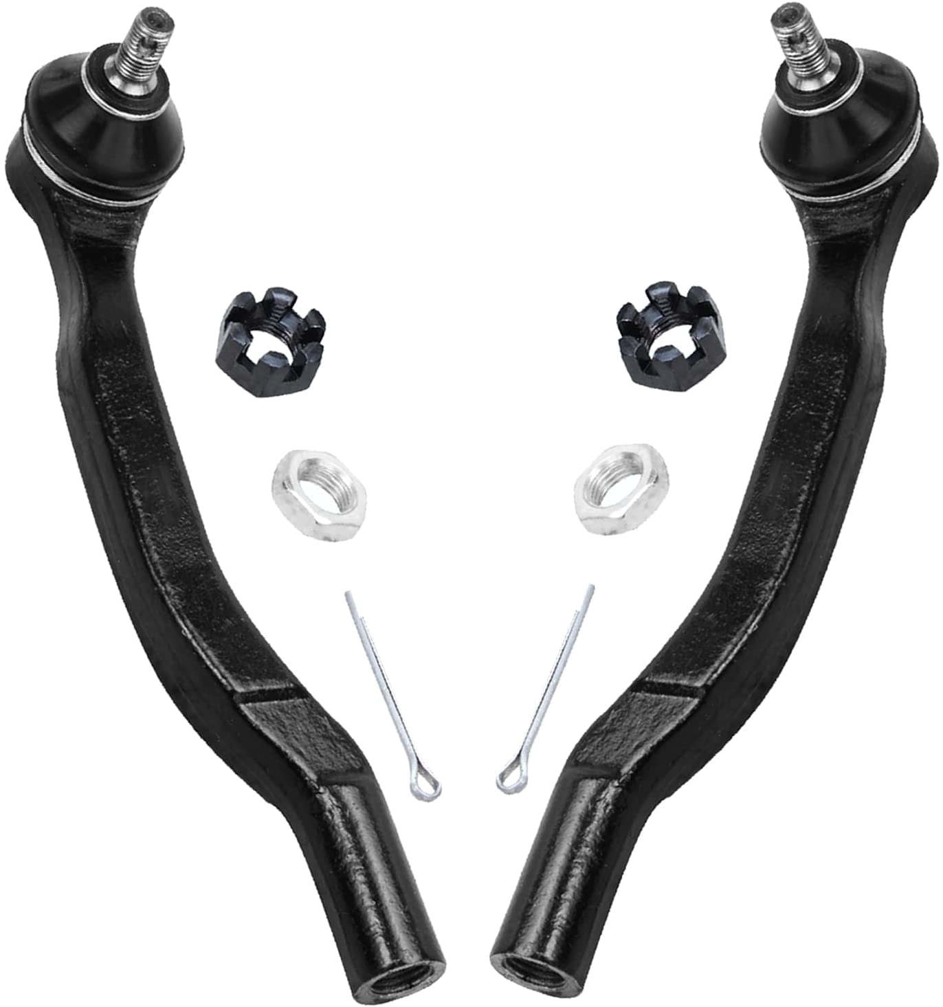 Detroit Axle - Front Tie Rods for Honda Accord Odyssey CL Isuzu Oasis, 4 Inner & Outer Tie Rod End Links, 2 Rack and Pinion Tie Rod Boots Replacement
