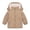 Brown, variant on Lanbubble Girls Fleece Lined Hooded Puffer Jacket Winter Coat, Warm Outerwear with Pockets, Sizes 5-12 Years