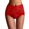 thumbnail image 1 of Aayomet sous-Vêtements en Coton pour Femmes Taille Haute Dentelle Modelante (Rouge, TTG), 1 of 4