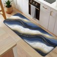 thumbnail image 5 of Blue White Gold Marble Pattern Kitchen Rug Mat,Kitchen Runner Rugs Non Skid Washable,Decorative Kitchen Floor Mats for Kitchen,Sink,Laundry,17"x47.2", 5 of 7