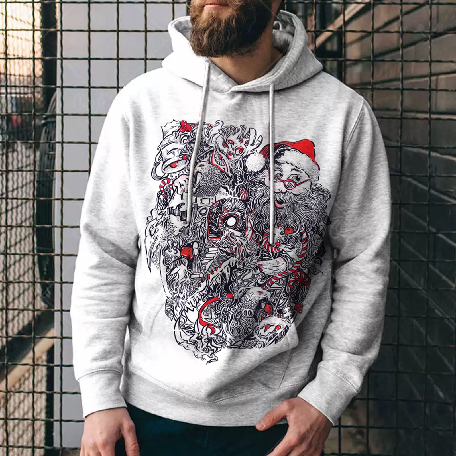 graphic zip up hoodie men's