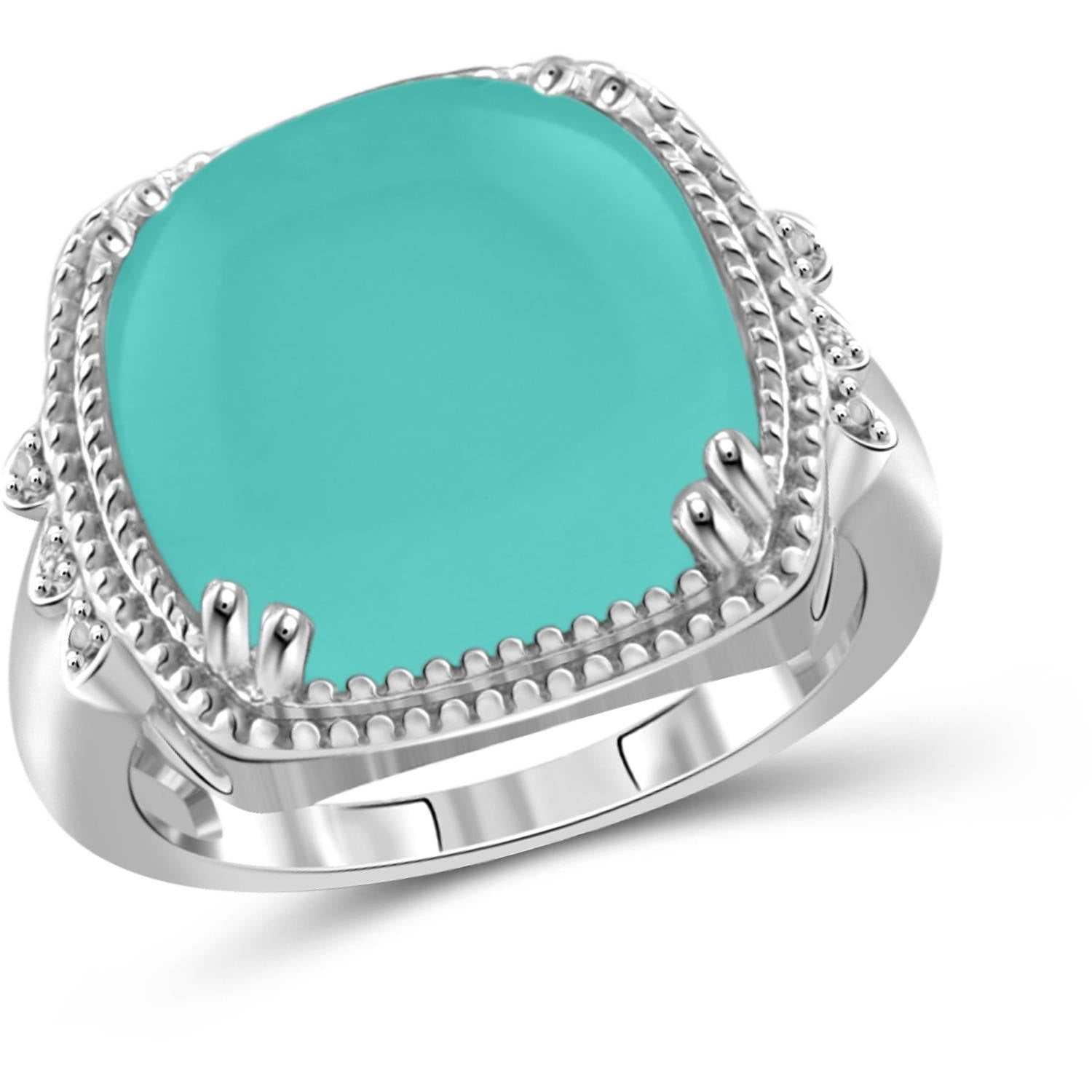 JewelersClub 10-3 4 Carat T.G.W. Chalcedony and White Diamond Accent Sterling Silver Fashion Ring by JewelersClub