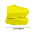 thumbnail image 2 of Foqnuq Reusable Waterproof Shoe Covers - Slip-On Rain Gear Overshoes - Non-Slip Silicone Boot Protectors for Outdoor Use in Rain, Snow & Mud - Yellow, Sizes S/M/L/XL, 2 of 2