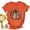 Orange, variant on Ichuanyi Winter Pumpkin Women's Shirt Women Plaid Leopard Graphic Tees Funny Cute Short Sleeve Fall Shirt Thanksgiving Gift Tops