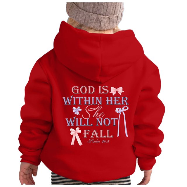 Sweat à Capuche à Manches Longues Imprimé Mignon Décontracté pour Filles Vêtements de Sport Confortables pour Enfants