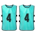 thumbnail image 5 of Carevas 6 PCS Adults Soccer Pinnies Quick Drying Football Team Jerseys Youth Sports Scrimmage Soccer Team Training Numbered Bibs Practice Sports Vest, 5 of 7
