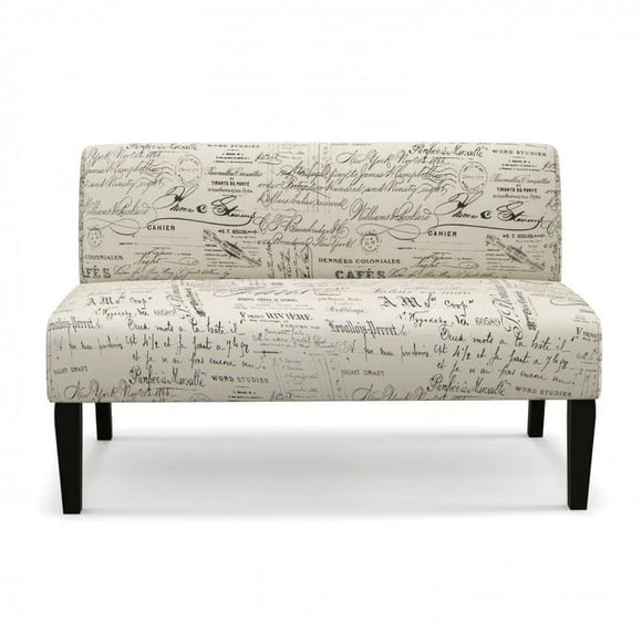 Armless Loveseat Sofa with Backrest and Spring Cushion Support