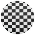 thumbnail image 2 of Round Placemats Plate Mats 15 Inch Non-Slip Heat Resistant Washable PVC Set Table Decoration for Kitchen Dining Black and White Check, 2 of 7