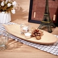 thumbnail image 3 of 16 Inch Leaf Wooden Decorative Tray Wood Serving Trays Novelty Wooden Serving Platter Blanched Almond Candle Holder Leaves Bowl, 3 of 5
