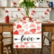 thumbnail image 5 of Decoraciones para San Valentín, adornos para San Valentín, regalos para San Valentín, camino de mesa para San Valentín, aniversario, decoración de cocina y mesa, boda y festividades, lino para interio, 5 of 6