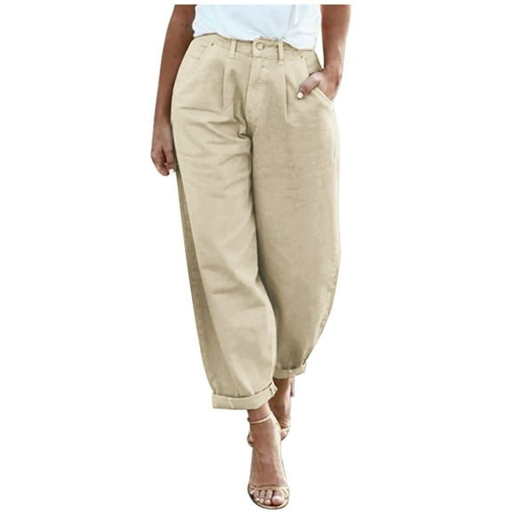 BLVB Women's Wide Leg Palazzo Pants High Waisted Business Casual Trousers Loose Plain Dressy Pants with Pocket