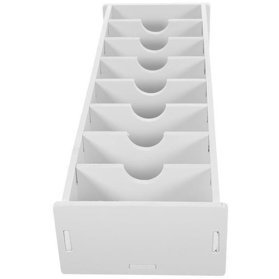 LOLIPPYY White Business Storage Case with Card Index Box for Desk, Simple Elegant Design, 1 Set