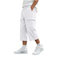 thumbnail image 3 of Maean Boys Capris Pants Sweatpants Wide Leg Elastic Waist Casual Loose Cargo Pant with Pockets, 3 of 7